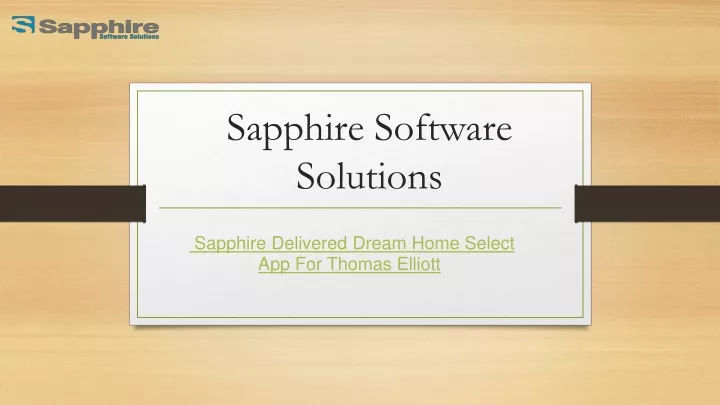 sapphire software solutions