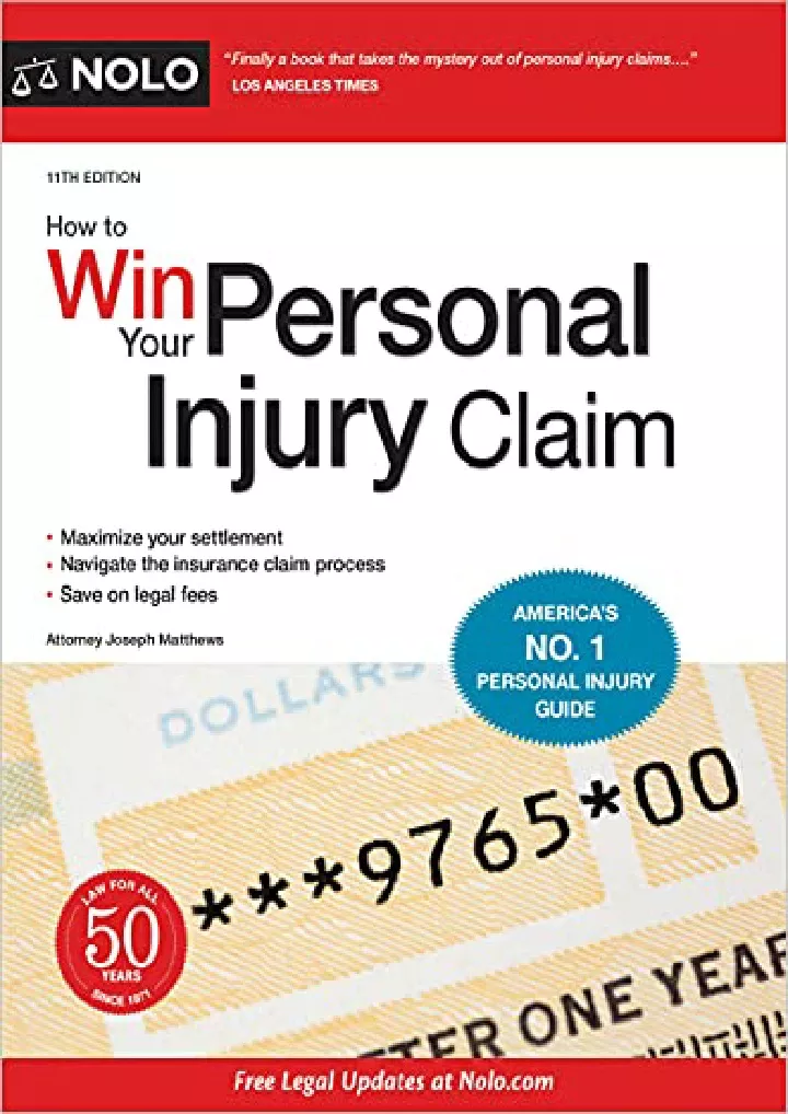 how to win your personal injury claim download