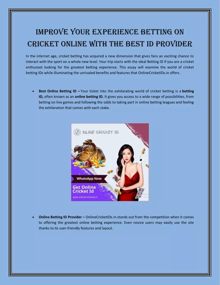 improve your experience betting on cricket online