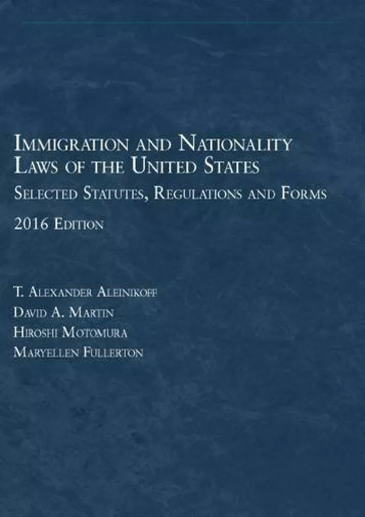 immigration and nationality laws of the united