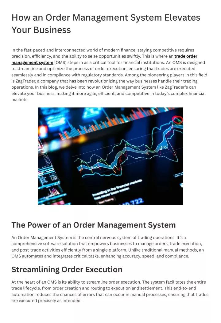 how an order management system elevates your