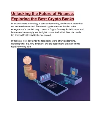 Unlocking the Future of Finance: Exploring the Best Crypto Banks
