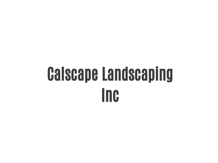 calscape landscaping inc