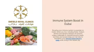 immune system boost in dubai
