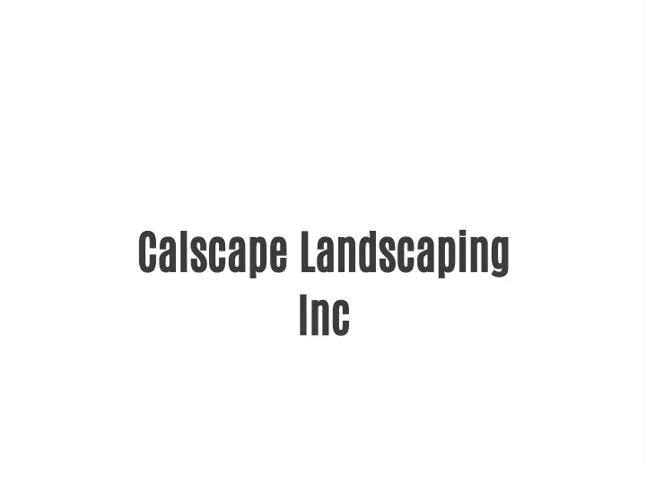 calscape landscaping inc