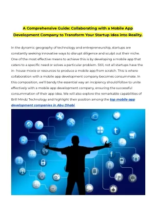 A Comprehensive Guide_ Collaborating with a Mobile App Development Company to Transform Your Startup Idea into Reality