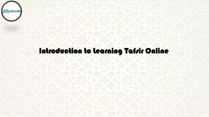 introduction to learning tafsir online