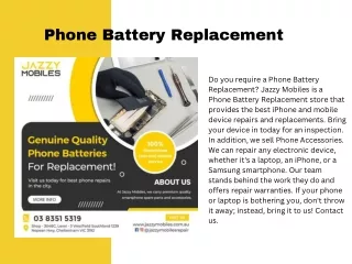 Phone Battery Replacement | Jazzy Mobiles