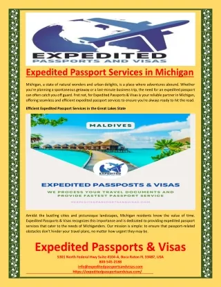 Expedited Passport Services in Michigan