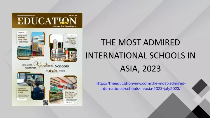 the most admired international schools in asia