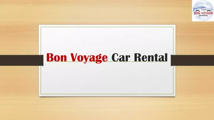 bon voyage car rental