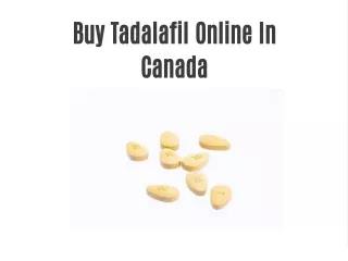 Buy Tadalafil Online In Canada
