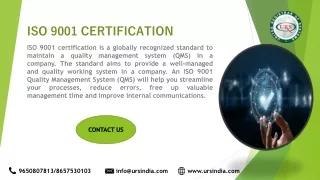 ISO 9001 QMS CERTIFICATION