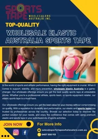 Top-Quality Wholesale Elastic Australia Sports Tape