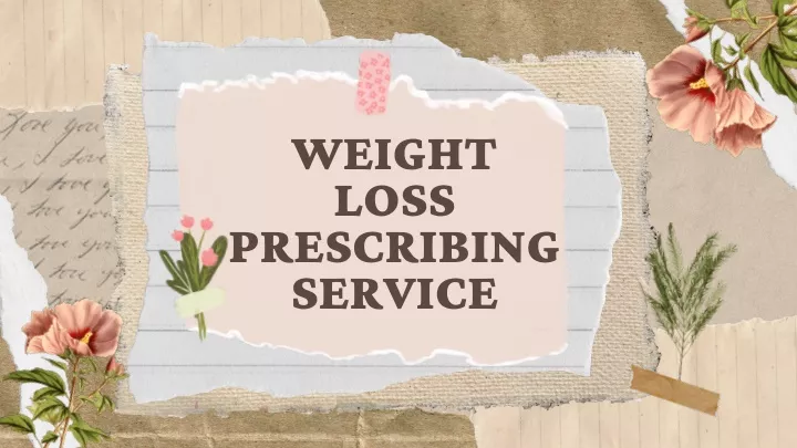 weight loss prescribing service