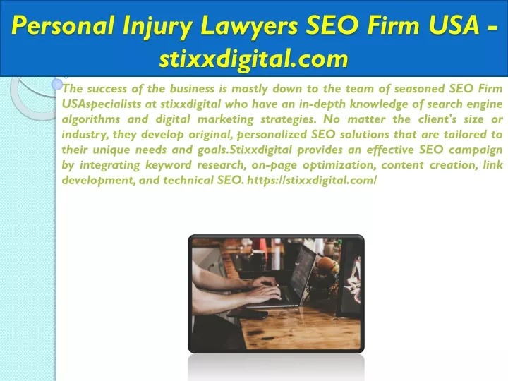 personal injury lawyers seo firm usa stixxdigital com