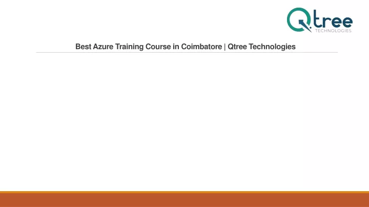 best azure training course in coimbatore qtree technologies