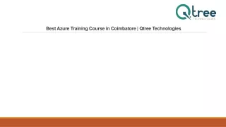 Best Azure Training Course in Coimbatore