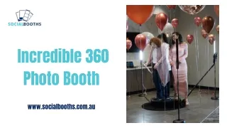 Premium 360 Photo Booth Experience by Social Booths