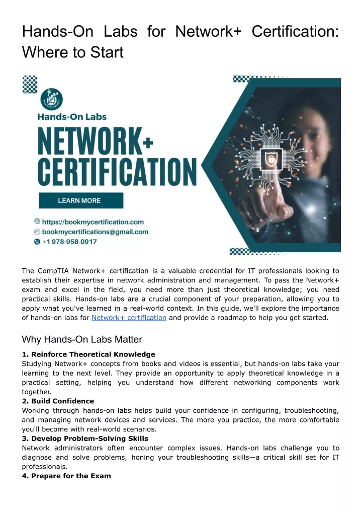 hands on labs for network certification where