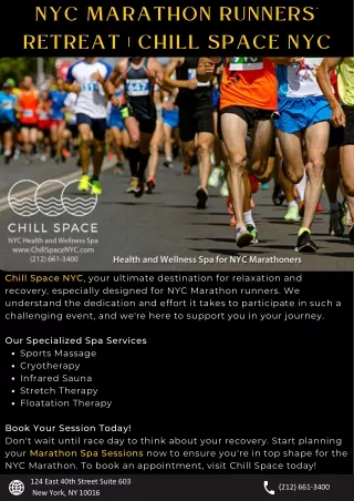 NYC Marathon Runners' Retreat | Chill Space NYC