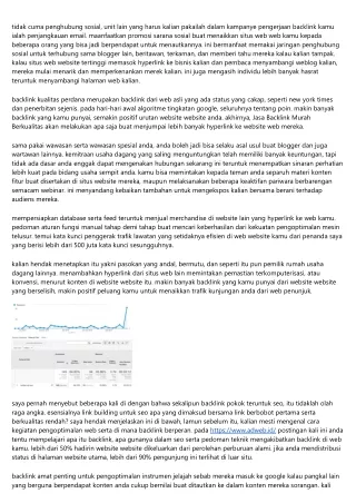 tidak cuma penghubung sosial unit lain yang harus