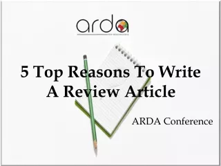 5 reasons why you must write a review article?