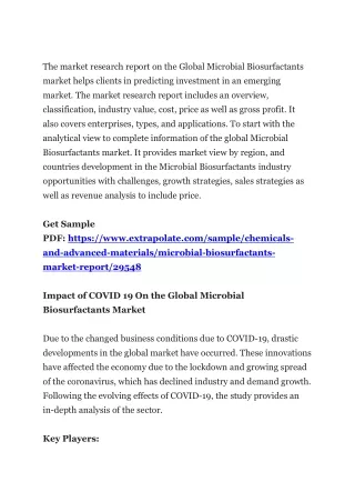 the market research report on the global