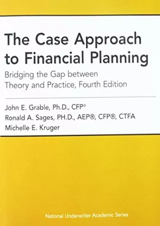 Full Pdf The Case Approach to Financial Planning: Bridging the Gap between Theory and