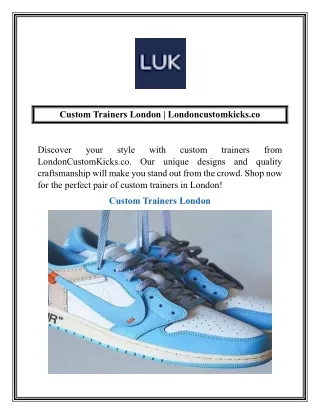 Custom Trainers London  Londoncustomkicks.co