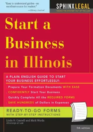 Full DOWNLOAD Start a Business in Illinois (Legal Survival Guides Book 0)