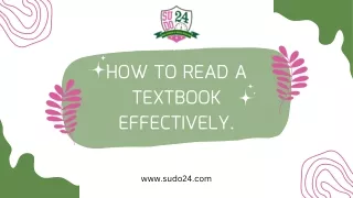 how to read a textbook effectively