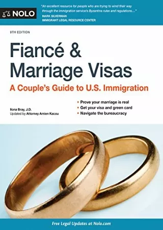 Epub Fiance and Marriage Visas: A Couple's Guide to U.S. Immigration