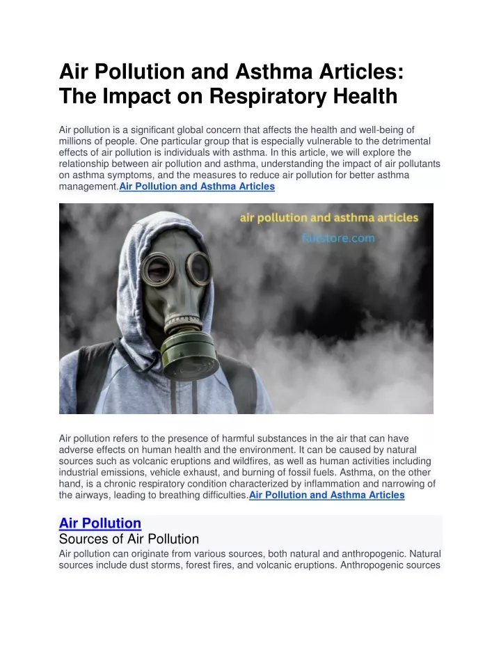 air pollution and asthma case study