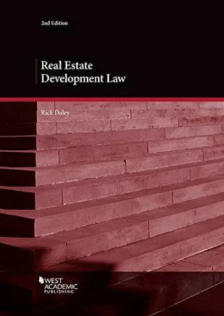 Pdf Ebook Real Estate Development Law (American Casebook Series)