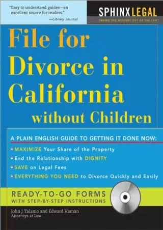 [PDF] How to File for Divorce in California without Children (Legal Survival Guides)