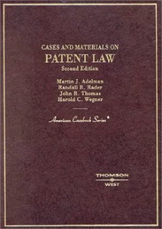 [PDF] Cases and Materials on Patent Law (American Casebook Series)