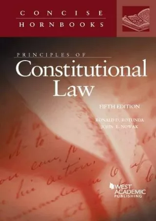 Read online  Principles of Constitutional Law (Concise Hornbook Series)