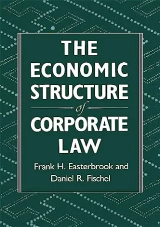 Pdf Ebook The Economic Structure of Corporate Law