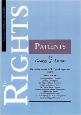 Read online  The Rights of Patients, Third Edition: The authoritative ACLU guide to patient