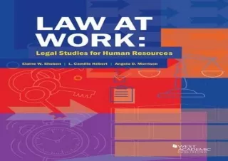(PDF) Law at Work: Legal Studies for Human Resources (Higher Education Courseboo