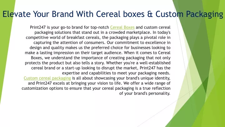 elevate your brand with cereal boxes custom packaging