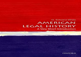 Download American Legal History: A Very Short Introduction (Very Short Introduct
