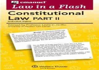 Download Law in a Flash Cards: Constitutional Law II Full