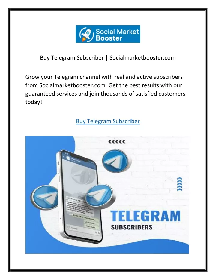 buy telegram subscriber socialmarketbooster com