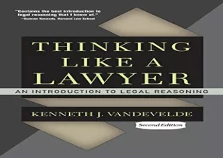 (PDF) Thinking Like a Lawyer: An Introduction to Legal Reasoning Free