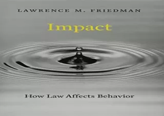[PDF] Impact: How Law Affects Behavior Kindle