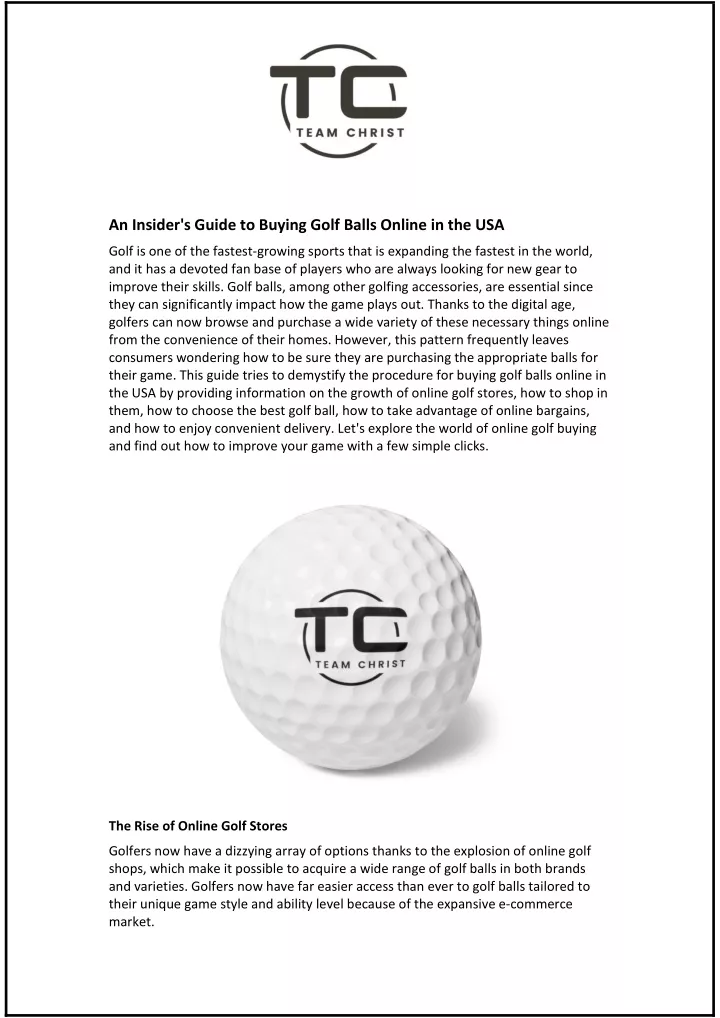 an insider s guide to buying golf balls online