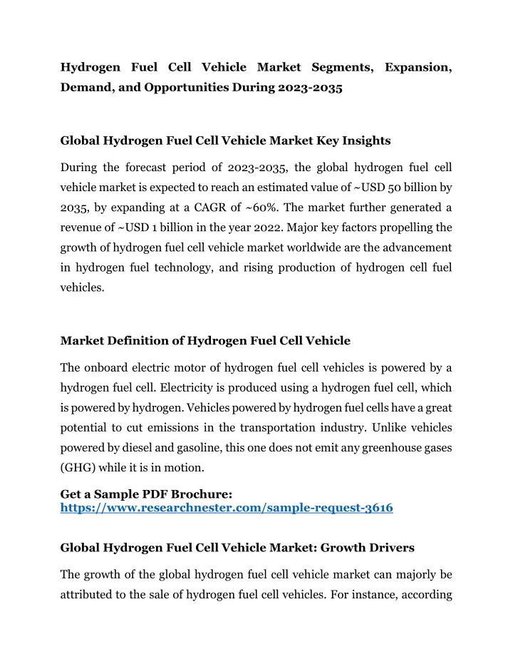 hydrogen fuel cell vehicle market segments