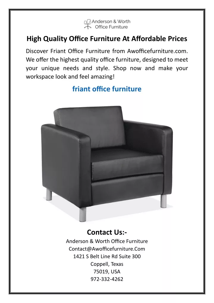 high quality office furniture at affordable prices